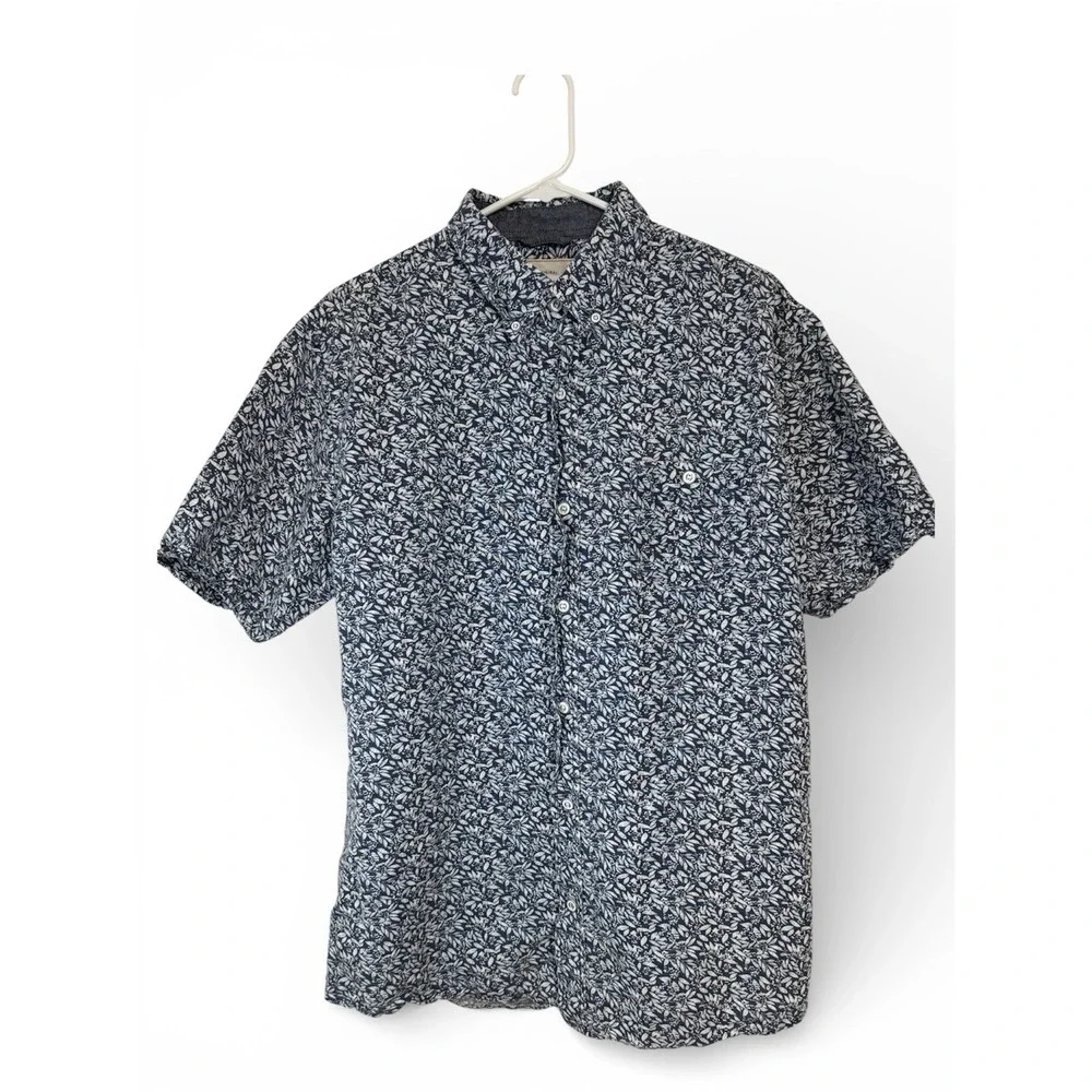 Original Weatherproof Vintage Men's Large Short Sleeve Button Down Light Floral